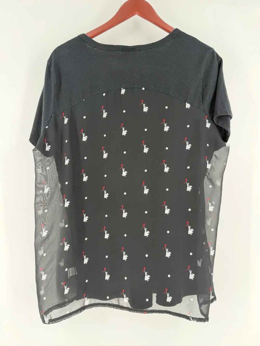 Her Universe Disney Mary Poppins Sheer Back Top 2X Tag **Fits Like A MED/LARGE** - Picture 2 of 10